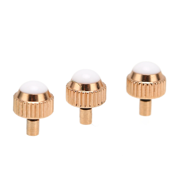 10 st Urkronor Rostfritt Stål Roséguld Urhuvud Reservdelar Ersättningstillbehör för Urmakare 4mm[C]