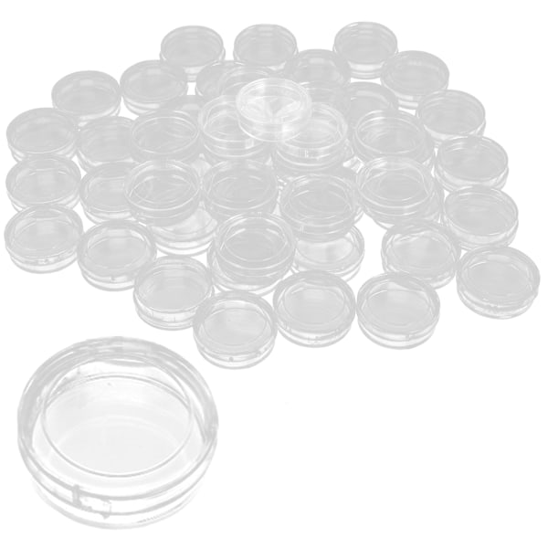 50 st 33 mm Cylindriska Transparenta Urdelar Förvaringslåda Reparation Reservdelar Fall [C]