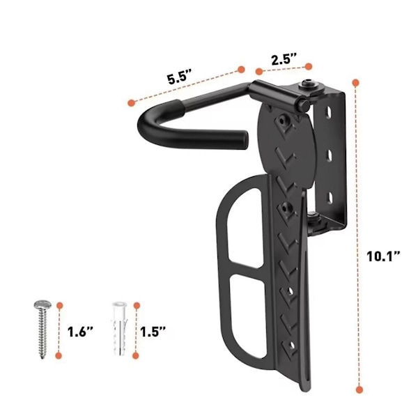 1 PACK Svängbar Cykelställ Garage Väggmonterat Cykelhängare för Garage Cykelställ Cykel Förvaring Vertikal Cykelställ