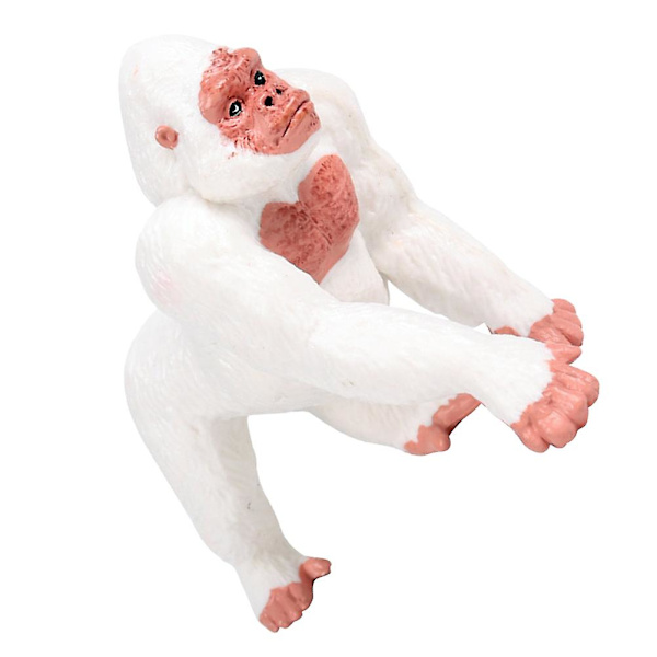 Leksakshus Ornament Hustillbehör Hem Vit Gorilla Hem Ornament Trädgård Gorilla Staty