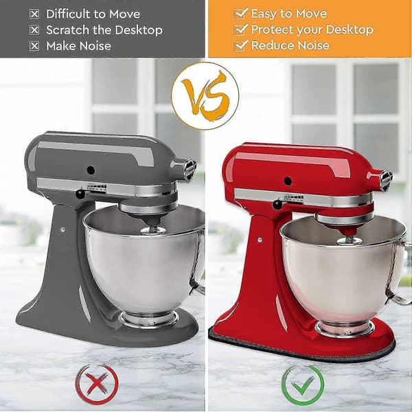 Glidemåtter til Kitchenaid 4.5-5 Qt Standmixer med vippehoved sort