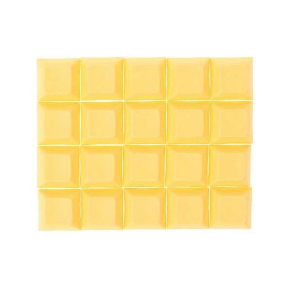 20 stk DSA-profil 1U 1X Ugraverte PBT Blanke Tastlokk for Mekanisk Tastatur Yellow