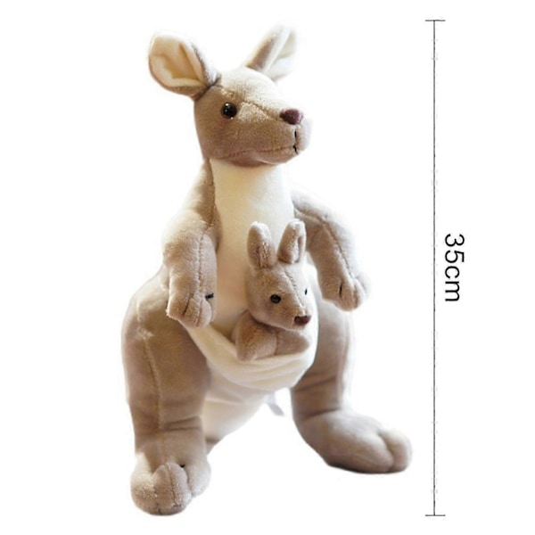 Äiti ja vauva kenguru -pehmolelu Seisova eläin Plushie-nukke Unipehmuste Koti-sisustus Lapsille Tyttöystäville Aikuisten syntymäpäivä Joululahja