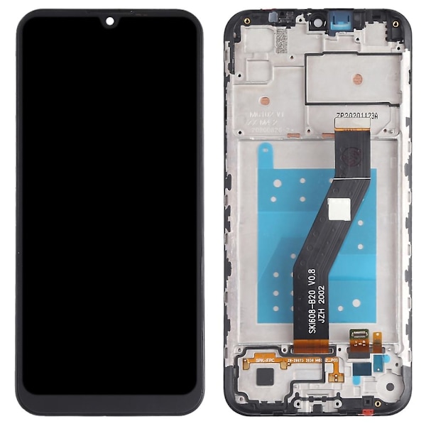 LCD-skärm och pekskärm för Motorola Moto E6s (2020) XT2053, Grade B, med ram