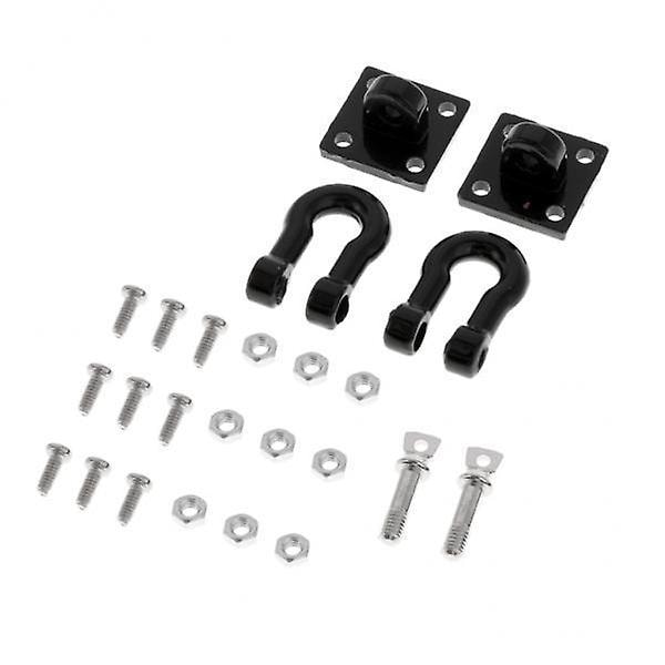 3x2x Metalliset RC-auton vinssisakkelit 1/10 Axial SCX10 D90 Rock Crawler -autoihin, musta (C)