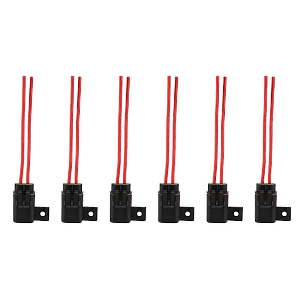 Vattentät ATO/ATC säkringshållare i bladsäkringsstil för bil/båt med lock, 12 AWG, 30A, 6-pack (C)