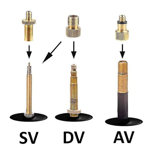 14 stk. Cykelventil Adapter Sæt Cykelventil Blokeringsventil Adapter