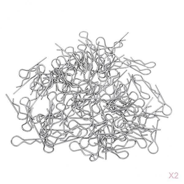 200st Metall R-formade Splintar Saxpinnar för 1/8 och 1/10 Skala RC Racingbilar (C)