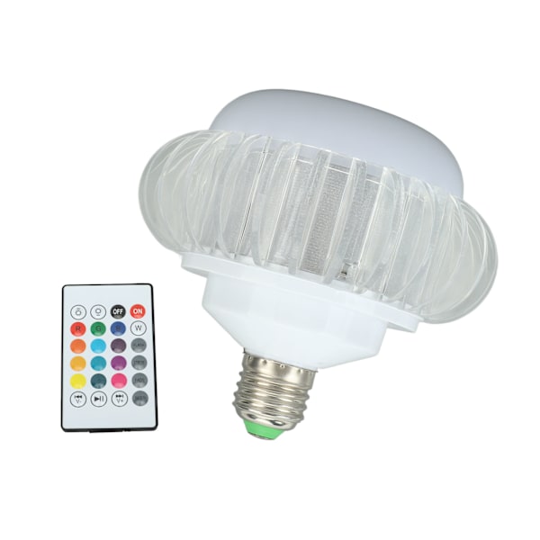 Smart LED Pære Trådløs Bluetooth Pære Højttaler E26 E27 RGB Farveskiftende Pære Med 24 Tasters Fjernbetjening[C]