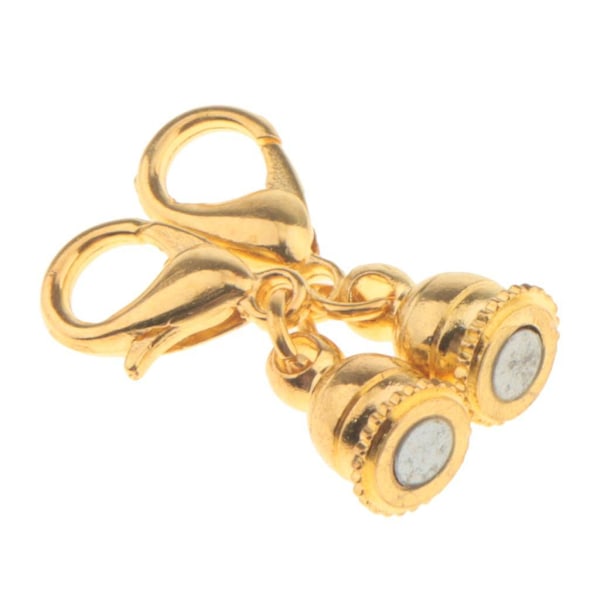 5 Delar Magnetiska Krokar Hummerlås Halsband Armband Omvandlare Förlängare Guld (C)