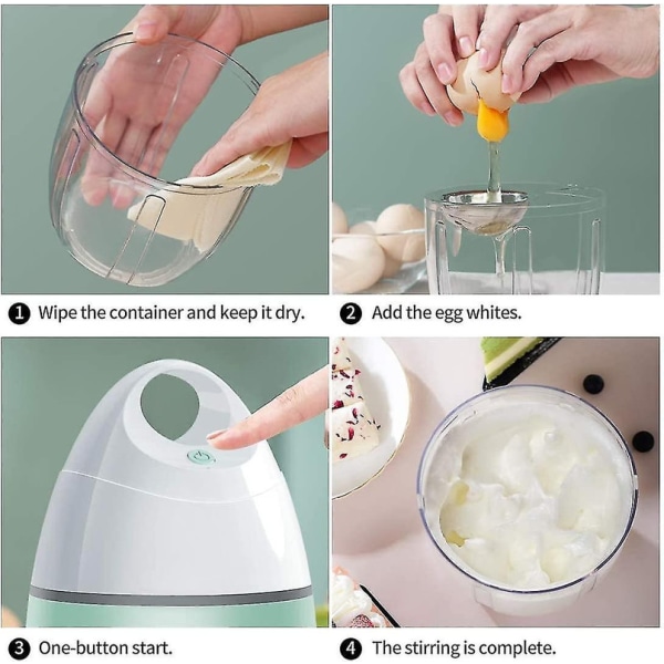 Elektrisk äggstativ Mixer Mjölkskummare Handsfree Mixer Elvisp Dryckesmixer För matvispning