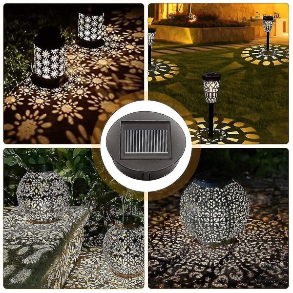 4 stk. Solcellelamper med LED-pærer, Solcelle Topplysutskifting, LED Solcelle[C]