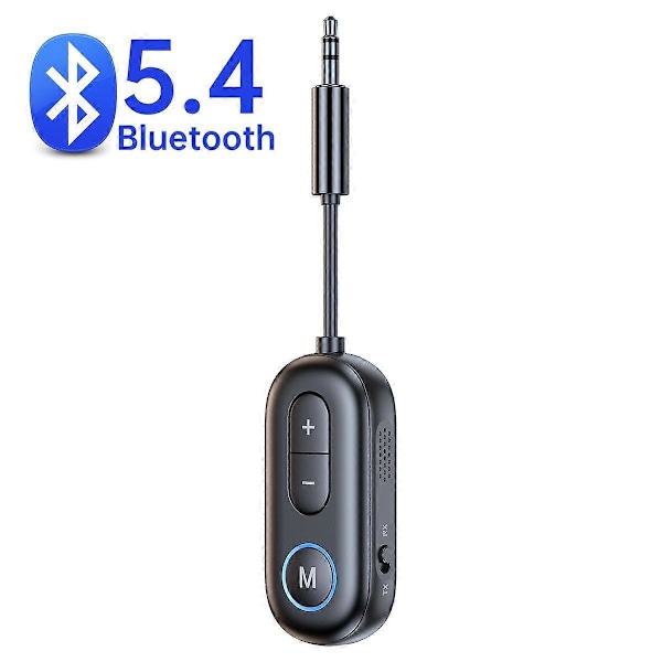 2 i 1 Bluetooth 5.4 Lydtransmitter Modtager 3.5MM AUX HiFi Stereo Musik Trådløs Adapter Med Mic Til Bil Fly TV PC Højttalere Hovedtelefoner