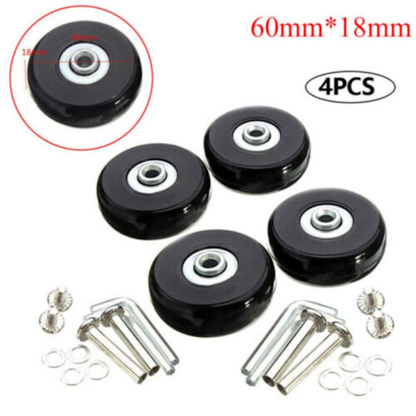 57-59MM kufferthjul aksler Rejsekufferthjul 60mm*18mm4stk 60mm*18mm 4pcs 60mm*18mm4pcs