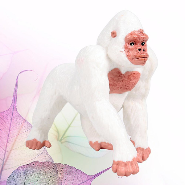 Leksakshus Ornament Hustillbehör Hem Vit Gorilla Hem Ornament Trädgård Gorilla Staty