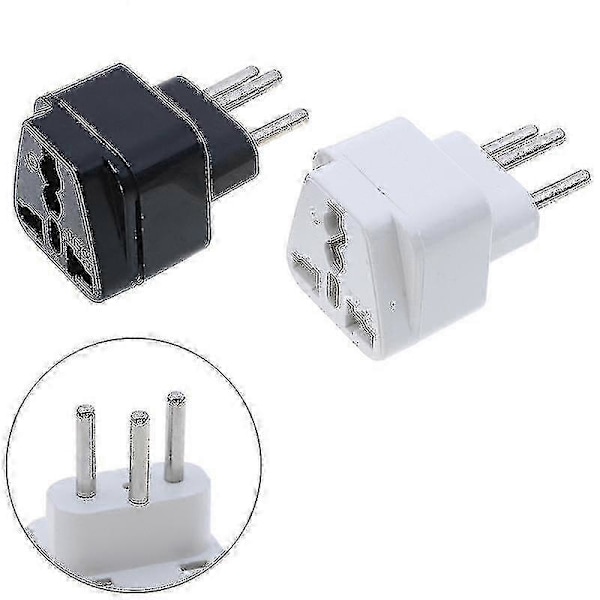 Universal UK/US/EU til Schweiz Schweiz AC Strømforsyningsadapter Rejseadapter Konvertere Black