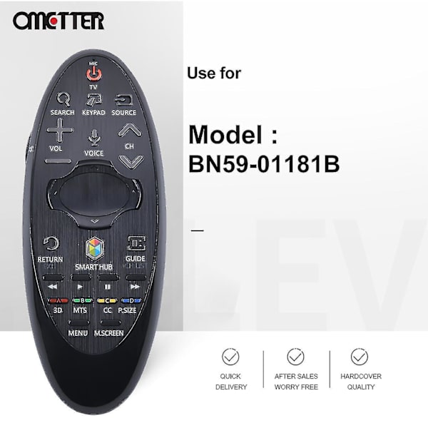 Tib Ny Bn59-01181b Bn5901181b Passar För Samsung TV-Fjärrkontroll Ua55h8000aw Ua65hu8500w