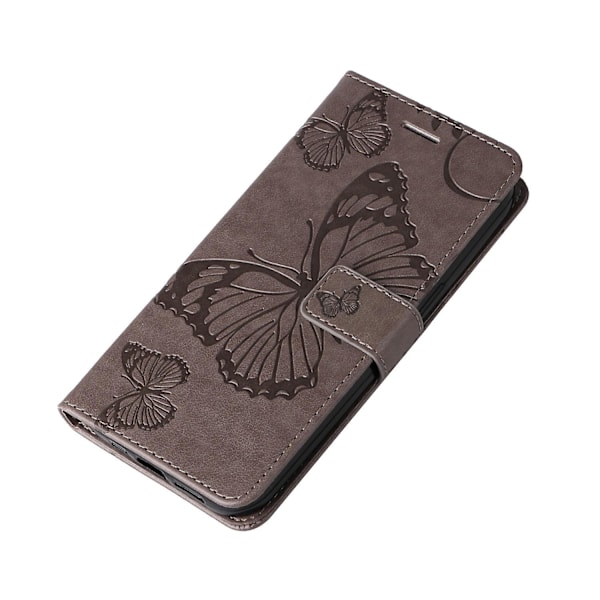 Læder Telefonetui Til Nokia C12 4G/C12 Plus/C12 Pro, Stativ Tegnebog Trykt Cover Grey Style D Nokia C12 4G