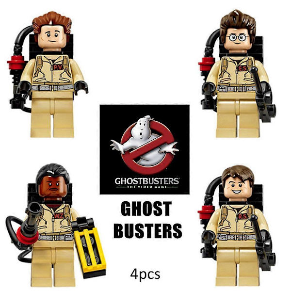 4-pack Ghostbusters Byggstenarfigurer Set DIY Minifigur Barn Samlarleksak Presenter
