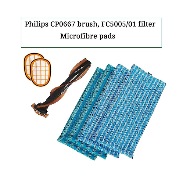 Fc5005/01 Filter Cp0667 Xv1700 Mikrofiberpuder til Speedpro Max Aqua Fc6904, Xc8349, Xc8347, Xc8147, Xc8149