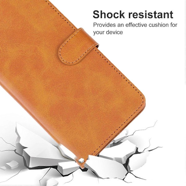 Lærtelefonveske for Ulefone Note 17 Pro Brown