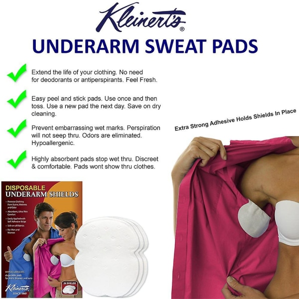 24 st Underarmssvett-Pads Engångs Premium Absorberande Armhålskydd [C]
