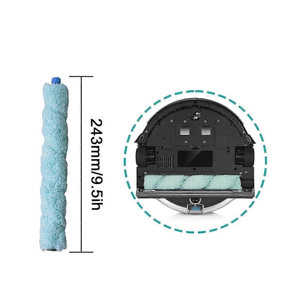 2 st Mjuka Huvudvalsborstar för Shinebot W400 W450 W455 Golvtvättrobotborste Reservdelar Ersätt