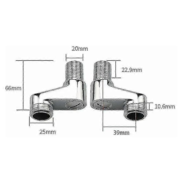 2-pack badkarblandareadapter, justerbar svängarm, 25 mm, 20 mm, duschblandare, badrumsblandare, massiv mässingblandare, starlight - Snngv-XinHan