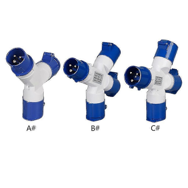 16A Campingvogn Caravan Enkelt til 2/3 Vejs Elektrisk Tilslutning Splitter Adapter A