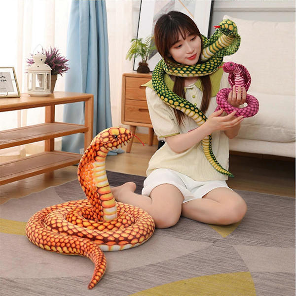 Suuri Käärme Pehmolelu Jättimäinen Täytetty Pehmolelu Käärme Plush Toy Ihanteellinen Mukavuuteen Halaukseen Unen Avuksi 80cm Flye1796