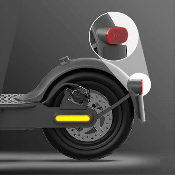 Bagskærm Baglygte til Ninebot Max G30 Elektrisk Scooter Bag LED Lys Advarselslampe (FCC)