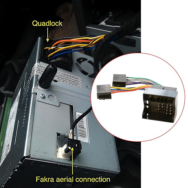 Bilradioadapterkabel för Opel H Corsa C Combo Meriva Zafira för Agila Movano