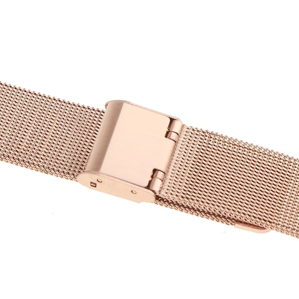 2x Armband i rostfritt stål Mesh Ersättningsarmband Roséguld 16mm (C)
