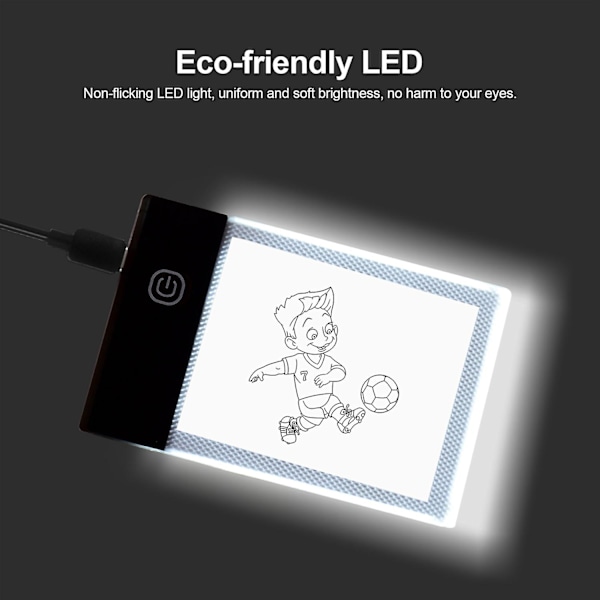 Super Mini LED Lysplate Ultratynn Lysboks USB-drevet Dimbar Lysstyrke Kunsthåndverk Tracer for Ch I6(FCC)