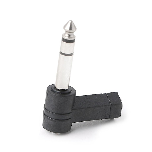 3,5 mm Honuttikontakt till 6,35 mm Hanuttikontakt Höger Vinklad Plugghögtalare O-Adapter