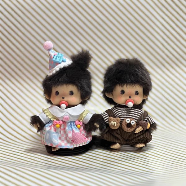 Monchhichi Plysdukke – Sødt og Blødt Dyr Legetøj til Børn Fruit persimmon