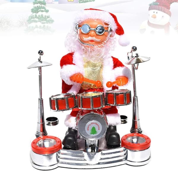 Santa Claus Drumming Musical Decoration