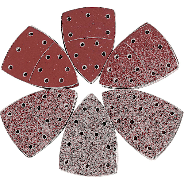 60 Triangulära Slippapper, Slippapper för Mus Delta, 105 X 152 Mm, Korn P40/60/80/120/180/240