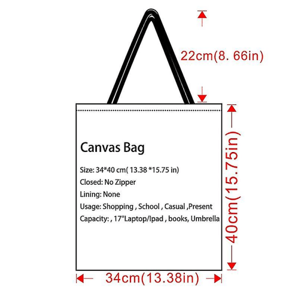 Ricard Tote Canvas Axelväska Laptop Handväska Canvas Bag Tote Casual Återanvändbar Ekologisk Bio Mode Shoppingväskor Böcker Tote 4