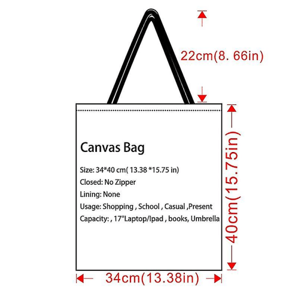 Ricard Tote Canvas Axelväska Laptop Handväska Canvas Bag Tote Casual Återanvändbar Ekologisk Bio Mode Shoppingväskor Böcker Tote 6