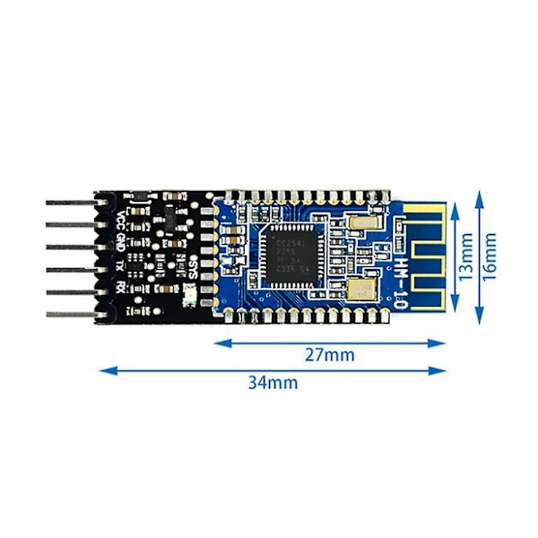 HM-10 Transparent Serial Port Bluetooth 4.0-modul med logiknivåomvandlare, trådlöst seriellt modul