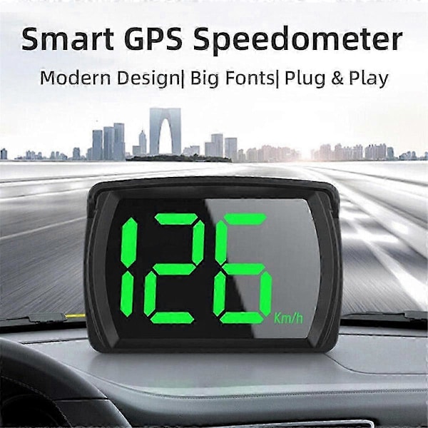 Universal Digital GPS Hastighetsmätare Påminnelse Meter HD LCD-skärm (C)