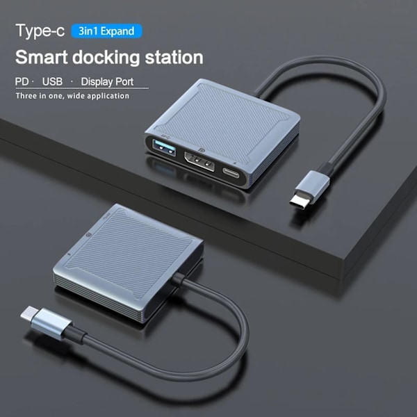 Dockningsstation Stabil Överföring Plug-and-Play Anti-Interferens Hög Hastighet Bred Kompatibel Videokonverterare Multiport USB 3.1 Universal Dockningshubb