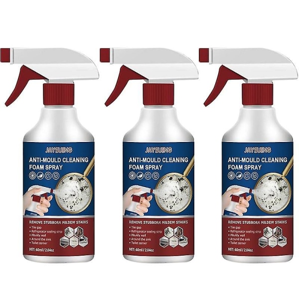 3x Mould Hemvägg Form Sprayrengöringsmedel Hushållsborttagningsspray för badrum Diskbänk Rengör Kr[C]