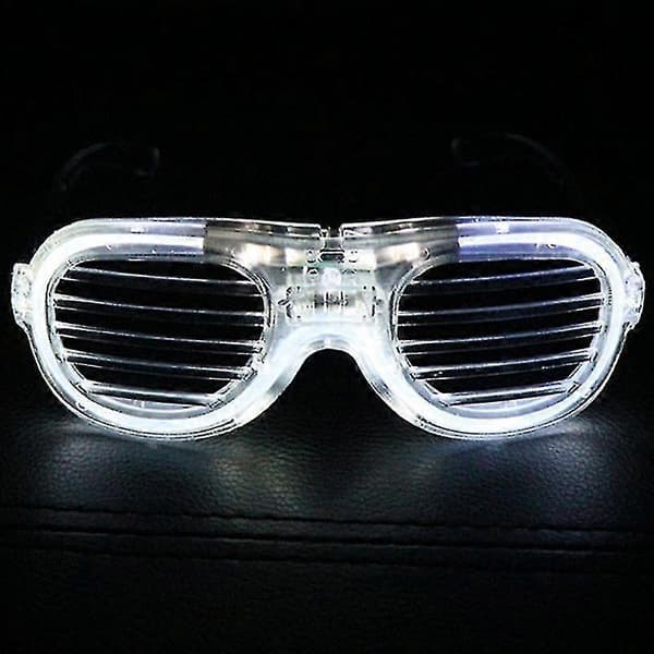 LED-belyste briller julegaver til barn, 4 stk, hvit
