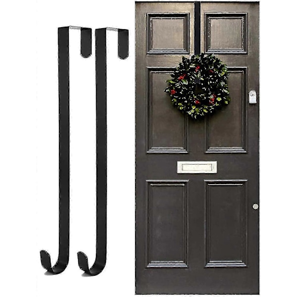 Dørkrans Henger Dørkrok For Juler Dør, 2stk Metall Krans Holder, Kranskrok For Inngangsdør, Julekrans Krok Over Dørkroken Holder Doo