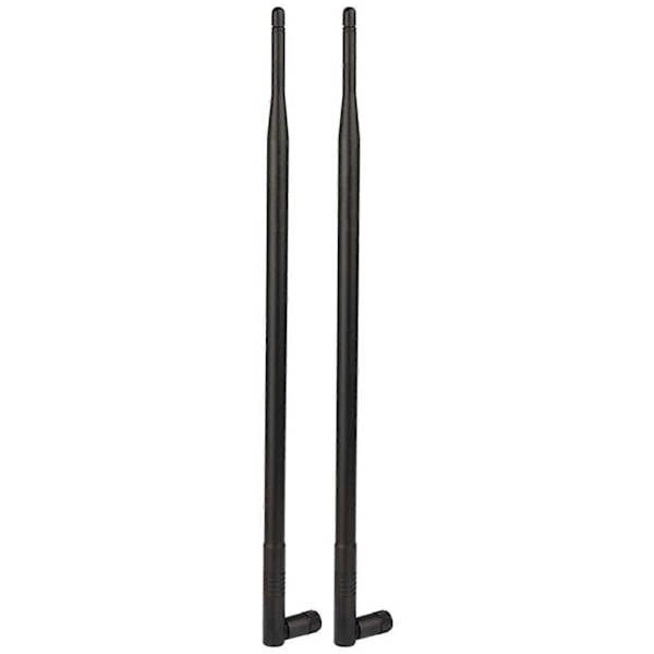 WiFi-antenn 12dBi 2,4 GHz med RP-SMA-kontakt för trådlös nätverksrouter etc. 2-pack black