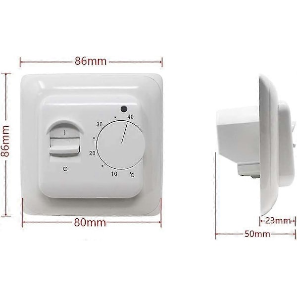 Manuell Elektrisk Gulvvarme Termostat Med AC 220V 16A Sonden, Mekanisk Gulvvarme Termostatstyring