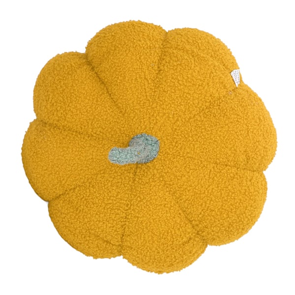 Halloween Pumpekin Pyntekule Myk Pluss Pumpekin Fyllte Leke Multifunksjonell Dekorativ Pute for Sofa Soverom Gul[C]