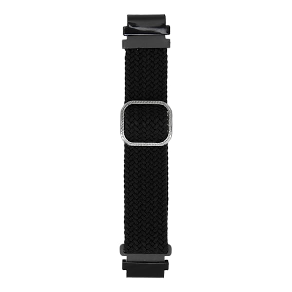 Watch Band Woven Nylon Size Adjustable Watchband Watch Strap for Garmin Fenix 7S 6S 5S Black[C]